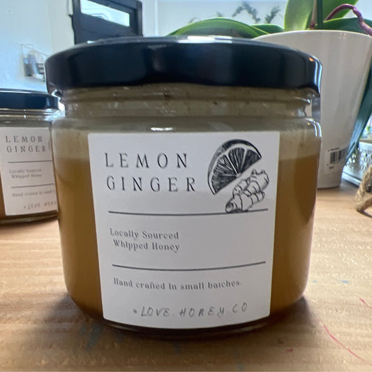 Lemon Ginger Whipped Honey